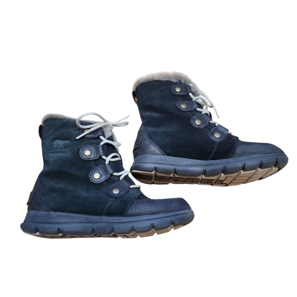 Sorel Explorer black snow winter boots sz 6